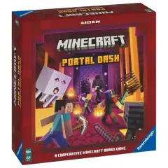 Ravensburger Minecraft Portal Dash Board Game: Creative & Strategy Play, 1-4 Players, Includes Dice & Tokens