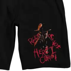 Nightmare On Elm Street Ready or Not Men's Black Sleep Pajama Shorts