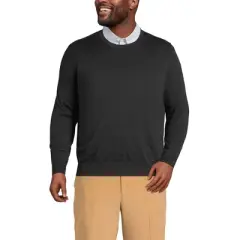 Lands' End Men's Fine Gauge Supima Cotton Crewneck Sweater