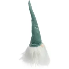 Northlight Gnome Head with Beard Christmas Decoration - 15" - Green and White