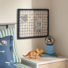 Navy Framed Fabric Kids' Photo Memo Board - Pillowfort&trade;