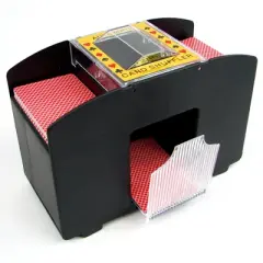 Trademark Poker 4 Deck Automatic Card Shuffler, 9" x 5" x 5" - Black