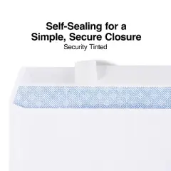 Staples Simply QuickStrip Security Tint #6 3/4 Env 3 5/8" x 6 1/2" White 50/BX 862999