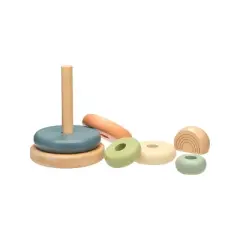 Pearhead Wooden Stacking Toy- Tower - 7pc