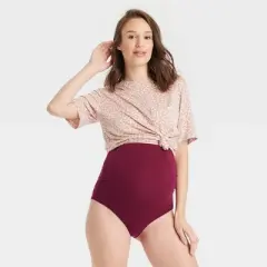 Maternity 3pk Over the Belly Hipster Underwear - Auden&trade; Pink/Maroon/Black