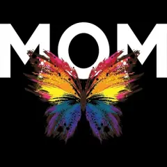 Junior's Design By Humans Mother's Day Rainbow Butterfly Mom By MeowShop T-Shirt