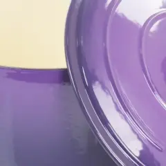 Crock-Pot Artisan 2 Piece 5 Quart Enameled Cast Iron Braiser with Lid in Lavender