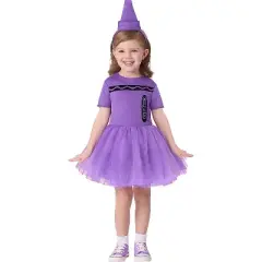 Crayola Girl's Purple Crayon Box Halloween Costume Dress