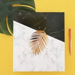 Paper Junkie 2-Pack 3 Ring Planner Binders Organizer Binder Cover, White Marble, 10 x 11.5"