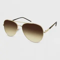 Women's Metal Aviator Sunglasses - Wild Fable&trade; Gold