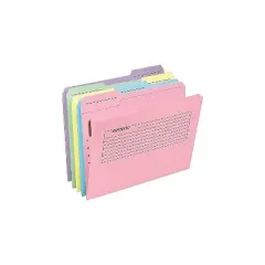 Pendaflex Printed Notes Folders with Fastener 1/3 Cut Top Tab Letter Assorted 30/Pack 45270