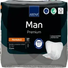 Abena Man Formula 2, Premium Male Bladder Protection Shield, Heavy Absorbency (One Size)