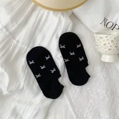 Alilang Women's No - Show Liner Socks with Bow Pattern 5Pk