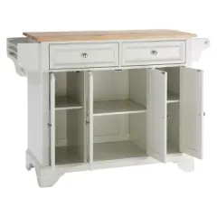 LaFaytte Top Kitchen Island Wood/White - Crosley