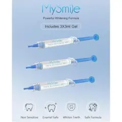 MySmile Teeth Whitening Gel Pen Refill Pack, 3 Non-Sensitive Teeth Whitening Gel