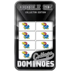 MasterPieces Officially Licensed NCAA Kansas Jayhawks 28 Piece Dominoes Game for Adults