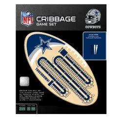 MasterPieces Officially Licensed NFL Dallas Cowboys Wooden Cribbage Game for Adults