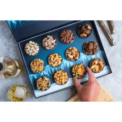 DMSnacks 12 Days of Gourmet Nuts Advent Calendar &ndash; Premium Winter Wonderland Nut Gift Box & Snack Gift Box for Holiday Food Gifts