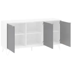 Oakland Side Board White/Gray - Polifurniture
