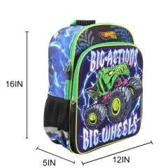 Hot Wheels Big Actions Big Wheels Monster Truck 16" Backpack
