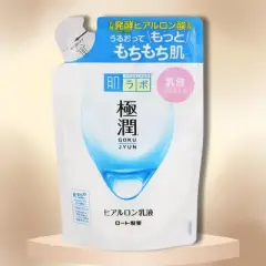 Rohto Mentholatum Hada Labo Gokujyun Hyaluronic Acid Hydrating Milk Refill | hydrates skin and helps preserve moisture balance.- (4.7 oz)