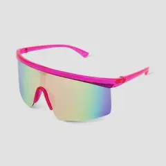Women's Crystal Plastic Shield Sunglasses - Wild Fable&trade; Pink