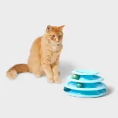 3 Layer Trackball Interactive Cat Toy - Boots & Barkley&trade; - Blue