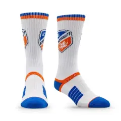 MLS FC Cincinnati Premium Knit Crew Socks: Cotton Midweight Cushioned Crew