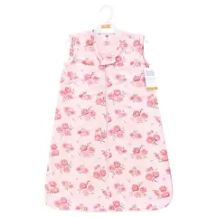 Hudson Baby Infant Girl Plush Faux Fur Sleeping Bag, Wearable Blanket, Blush Rose