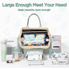 Itopfox Diaper Bag Backpack with Changing Station, Baby Shower Gift, Unisex Design for Parents, Multiple Pockets, Waterproof