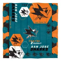 NHL San Jose Sharks Hexagon Comforter Set