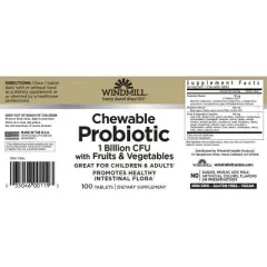 Windmill Probiotic Lactose Free Berry Chewables 100 ct