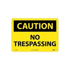 National Marker No Trespassing 10X14 Rigid Plastic Caution Sign C566RB