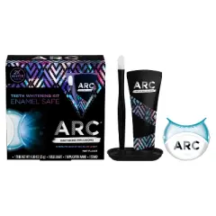 ARC Emulsion Leave-On Tooth Whitening System with Applicator, Stand and LED Blue Light - Mint Flavor - 0.88oz