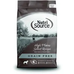 NutriSource High Plains Select Grain-Free Made with Beef, Trout and Turkey Meal Dry Dog Food - 5LB