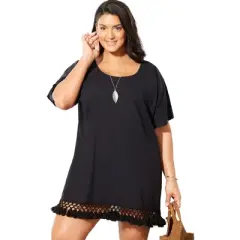 Swimsuits for All Women&rsquo;s Plus Size Courtney Tassel Tunic