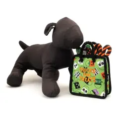 Halloween Tricks for Treats Bag Squeaky Tough Plush Dog Toy - The Worthy Dog