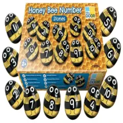 Yellow Door Honey Bee Number Stones, Set of 20