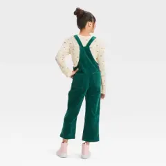 Girls' Corduroy Wide Leg Overalls - Cat & Jack&trade; Forest Green