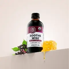 Vimergy Soothe Wise&reg; USDA Certified Organic Elderberry Syrup and Raw, Organic Honey - 8 Servings - 120 mL