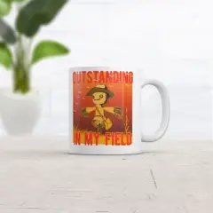 Crazy Dog Outstanding In My Field Mug Funny Sarcastic Scarecrow Joke Novelty Coffee Cup-11oz