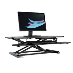 Adjustable Height Extra Large Standing Desk Converter Black - Atlantic