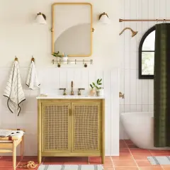 Wood & Cane Bathroom Vanity - Hearth & Hand&trade; with Magnolia