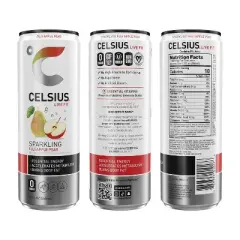 CELSIUS Sparkling Fuji Apple Pear Functional Energy Drink - 12 fl oz Can