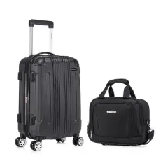 Rockland London Hardside Expandable Spinner Wheel Luggage Carry On Suitcase
