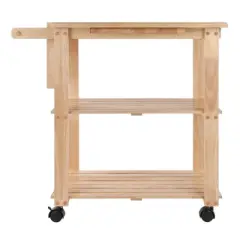 Utility Cart with Cutting Board Wood/Natural - Winsome