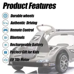 Kids Go Kart, Ride On Drift Kart with Dual Motors, 6V Battery Powered Electric Drift Car with Lights, Outdoor Ride On Racing Toy for Boys Girls