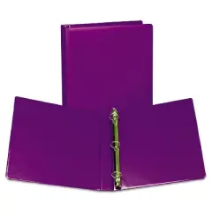 Samsill Earth's Choice Plant-Based Durable Fashion View Binder, 3 Rings, 1" Capacity, 11 x 8.5, Purple, 2/Pack