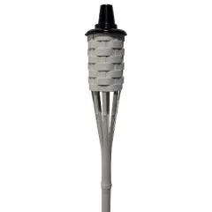 Patio Essentials 61.02" Eco Weave Plastic Outdoor Torch Ivory