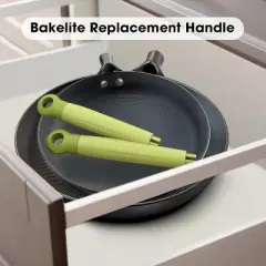 imarku Removable Handle for 10 & 12-inch Honeycomb Cast Iron Skillet Pan, Detachable Handle Replacement, Green